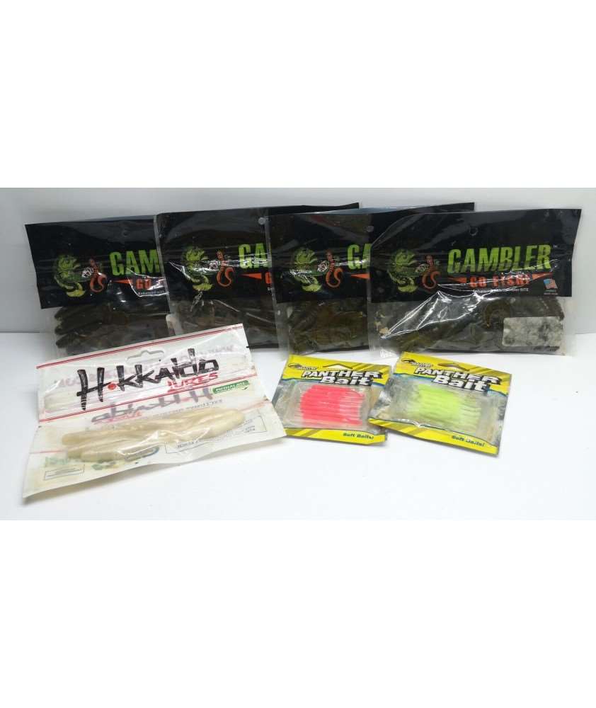 Lotto Gomme assortite - Soft bait - recupero alluvione - Pesca - CD762