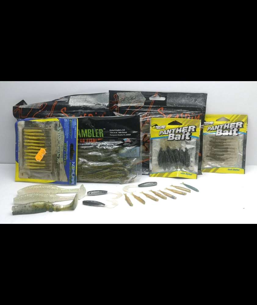 Lotto Gomme assortite - Soft bait - recupero alluvione - Pesca - CD764