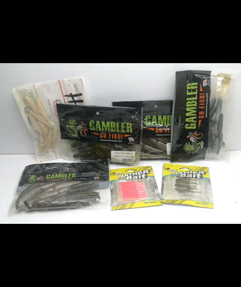 Lotto Gomme assortite - Soft bait - recupero alluvione - Pesca - CD765