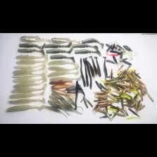 Lotto Gomme assortite - Soft bait - recupero alluvione - Pesca - CD775