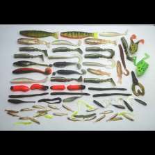 Lotto Gomme assortite - Soft bait - recupero alluvione - Pesca - CD778