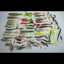 Lotto Gomme assortite - Soft bait - recupero alluvione - Pesca - CD779