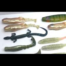 Lotto Gomme assortite - Soft bait - recupero alluvione - Pesca - CD772