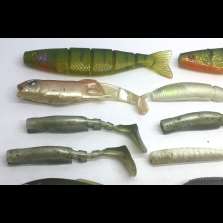 Lotto Gomme assortite - Soft bait - recupero alluvione - Pesca - CD778