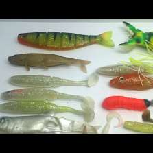 Lotto Gomme assortite - Soft bait - recupero alluvione - Pesca - CD779