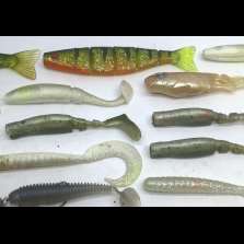 Lotto Gomme assortite - Soft bait - recupero alluvione - Pesca - CD778