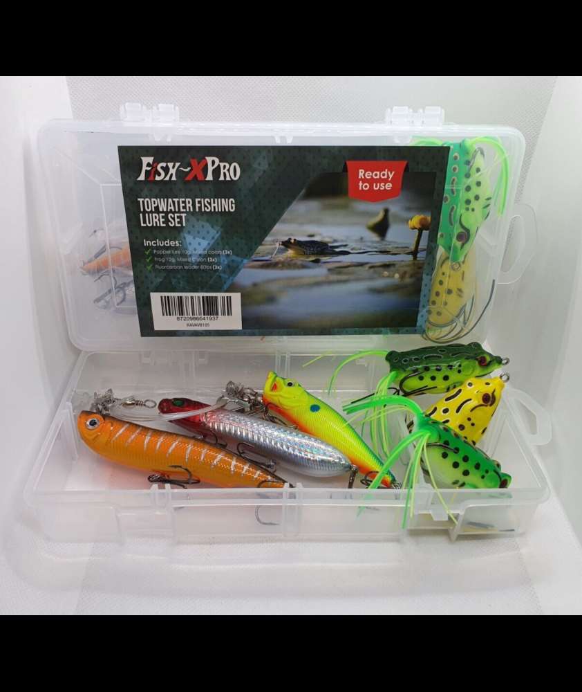 Kit Spinning - 6 Lures + Box - Bass Luccio - CD819