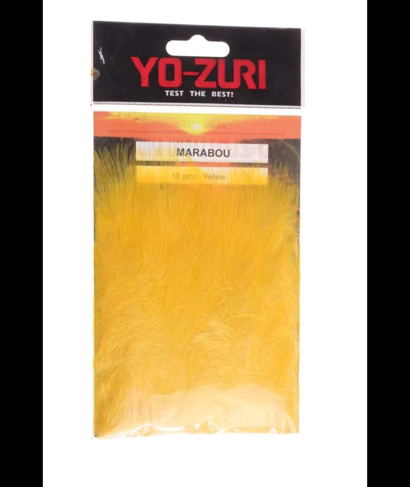 YO-ZURI - Piume MARABOU Yellow per costruzione esche - Y234-PP - AZ489