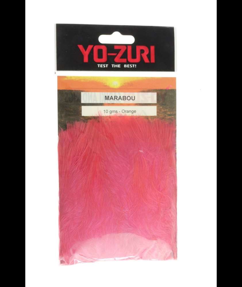 YO-ZURI - Piume MARABOU Orange per costruzione esche - Y234-O - AZ490