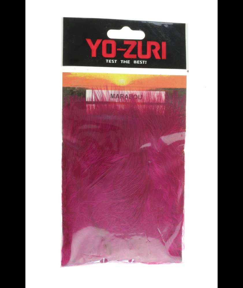 YO-ZURI - Piume MARABOU Red per costruzione esche - Y234-O - AZ491