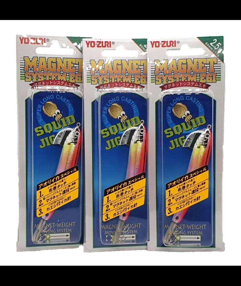 3 Totanare YO-ZURI Magnet - Mis. 2.5 - 80 mm - 11 g - Colore SRND - CD874