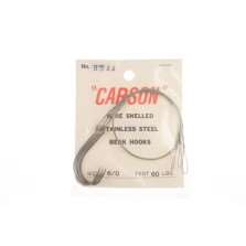 CARSON Wire snelled - Stainless Steel - Beak Hooks - Size 5/0 - 50 Lbs - AZ494