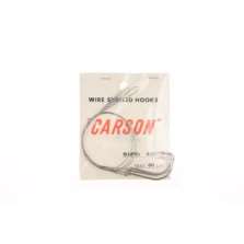 CARSON Wire snelled - Stainless Steel - Beak Hooks - Size 6/0 - 60 Lbs - AZ495