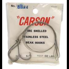 3 Cavetti montati - CARSON - Misura 5/0 - Test 50 LBS - Pesca Serra CD889