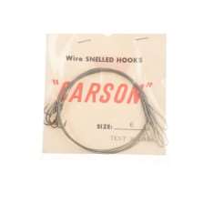 CARSON Wire snelled - Stainless Steel - Beak Hooks - Size 6 - 30 Lbs - AZ496