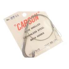 CARSON Wire snelled - Stainless Steel - Beak Hooks - Size 5/0 - 50 Lbs - AZ494