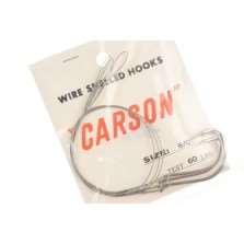 CARSON Wire snelled - Stainless Steel - Beak Hooks - Size 6/0 - 60 Lbs - AZ495