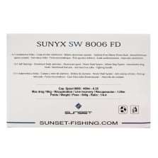 Mulinello SUNSET SUNYX SW 8006 FD Surf Casting Drag 10 Kg - MU093