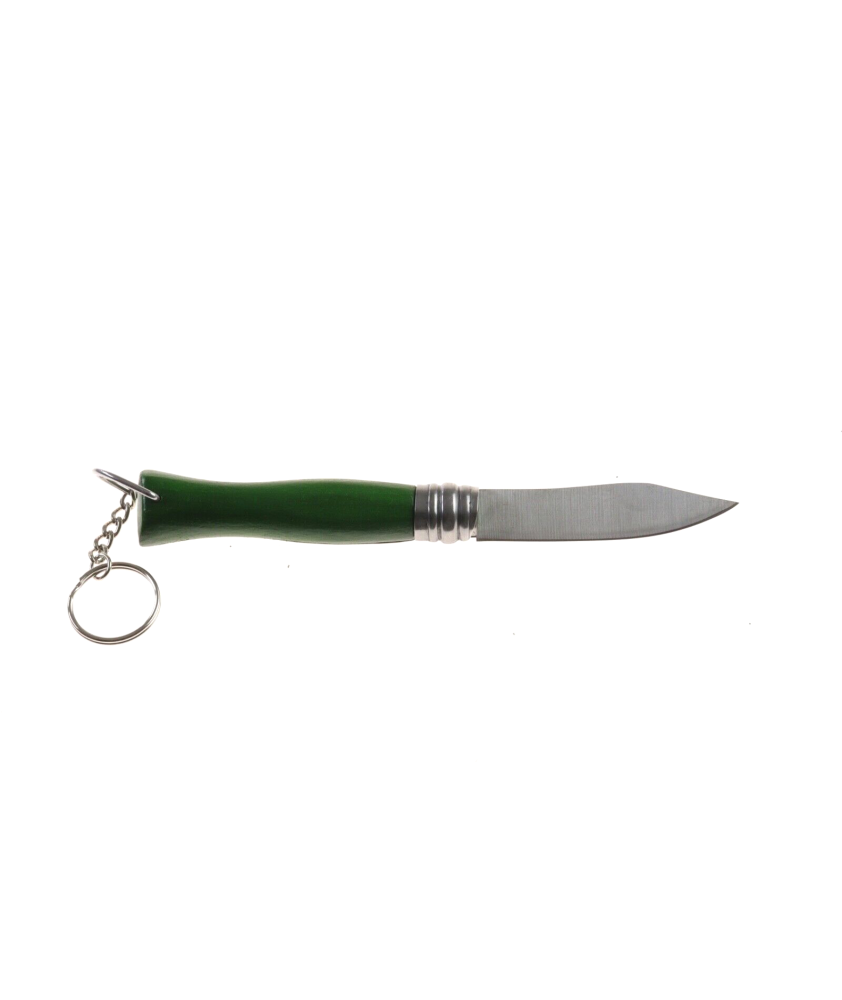 Coltellino tipo Opinel richiudibile manico in legno verde chiaro - 16 cm - AZ539