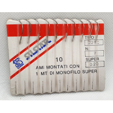 30 Ami montati con 1 metro filo super 0.20 - 221C - N. 7 - CD926