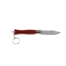 Coltellino tipo Opinel richiudibile manico in legno rosso - 16 cm  - AZ538