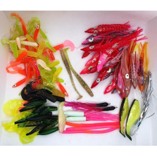 Lotto Gomme assortite - Soft bait - Esche morbide - Pesca - CD967