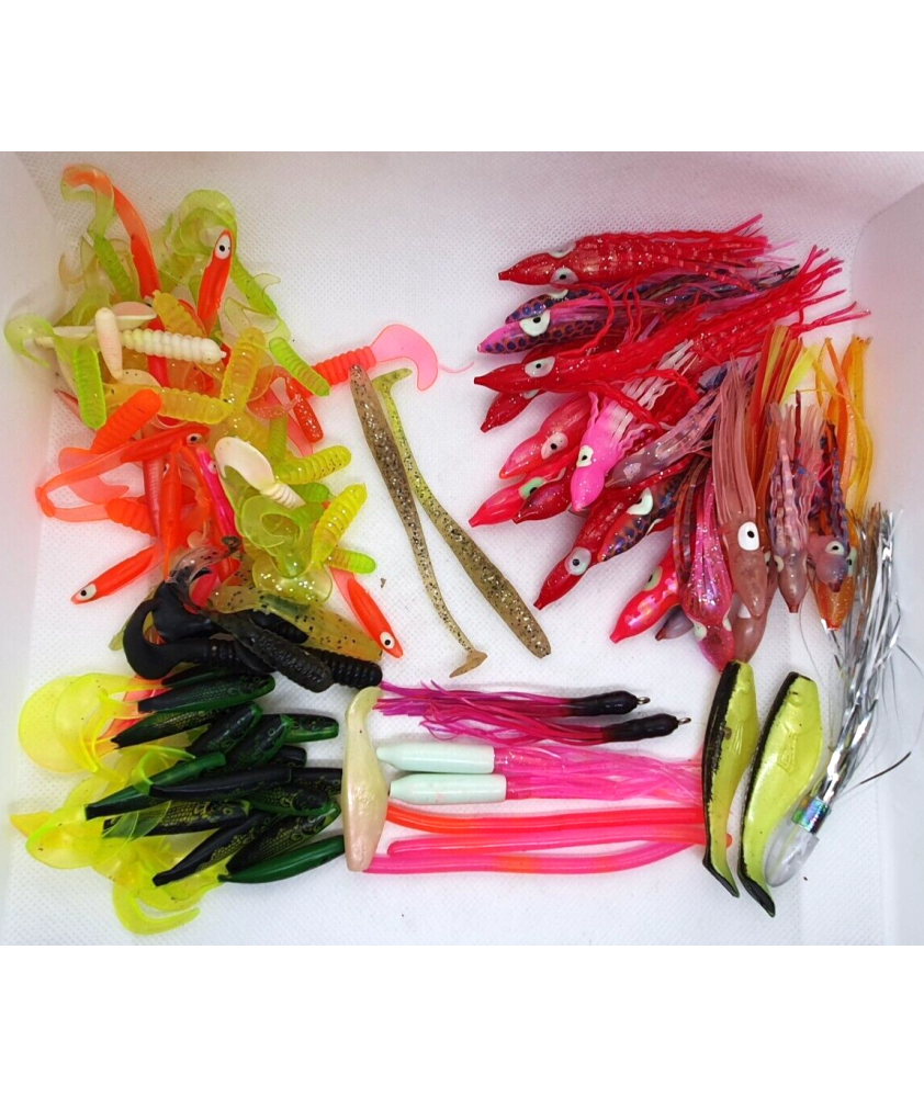 Lotto Gomme assortite - Soft bait - Esche morbide - Pesca - CD967