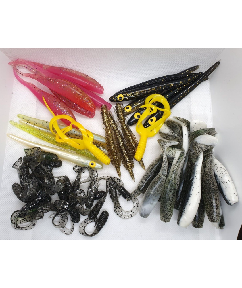 Lotto Gomme assortite - Soft bait - Esche morbide - Pesca - CD968