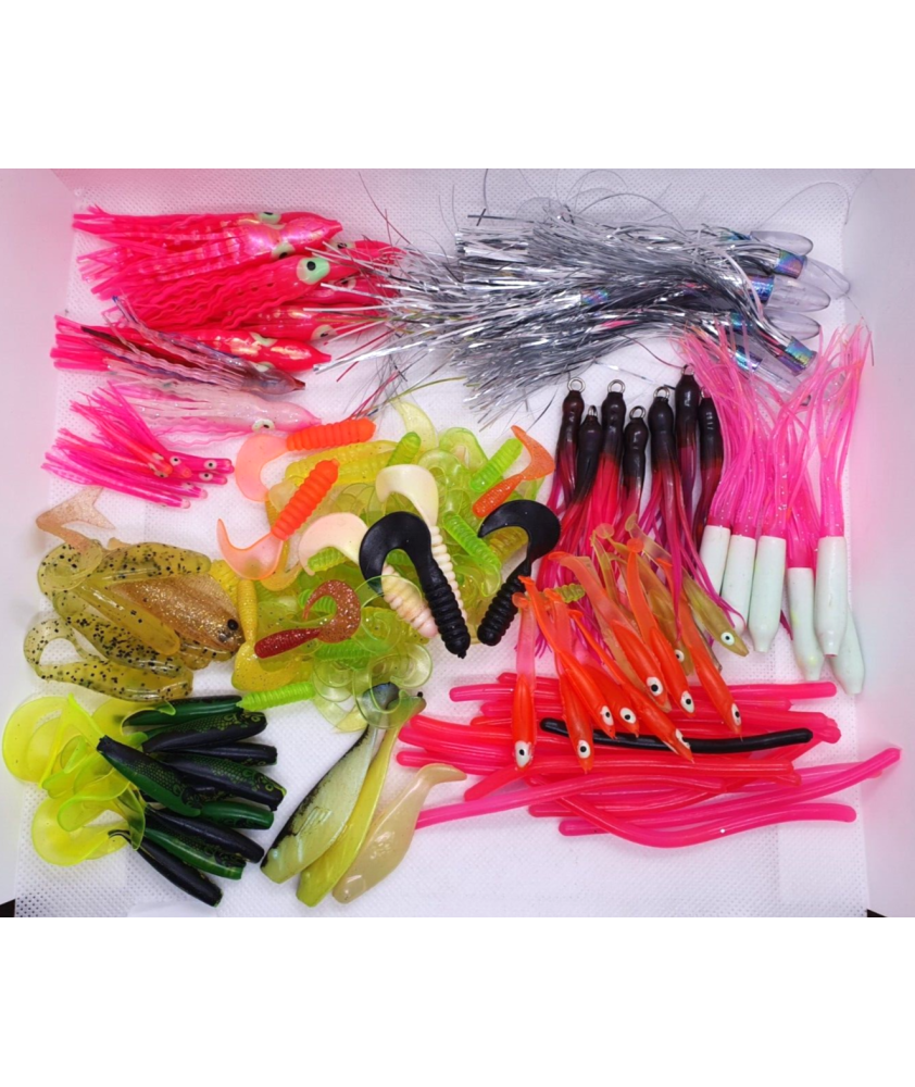 Lotto Gomme assortite - Soft bait - Esche morbide - Pesca - CD969