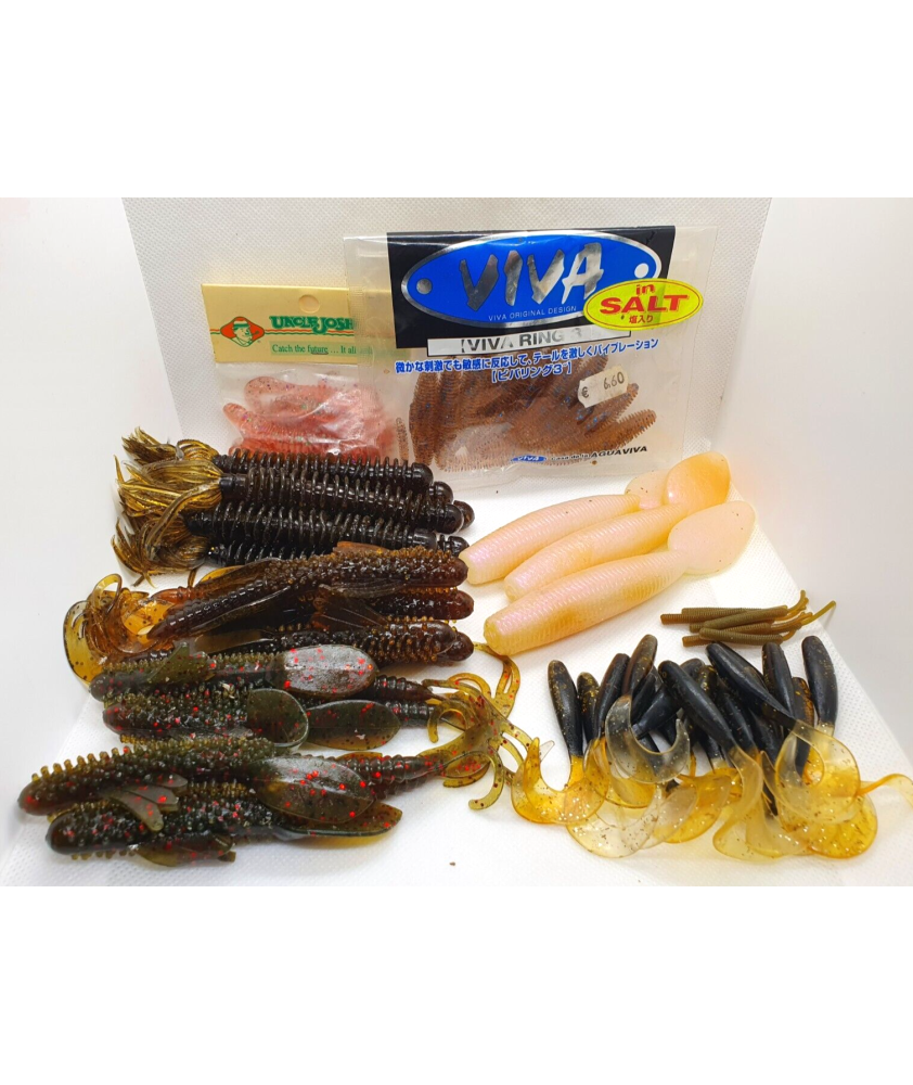 Lotto Gomme assortite - Soft bait - Esche morbide - Pesca - CD972