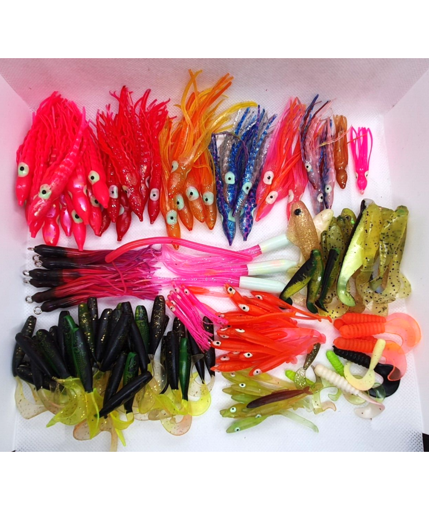 Lotto Gomme assortite - Soft bait - Esche morbide - Pesca - CD976