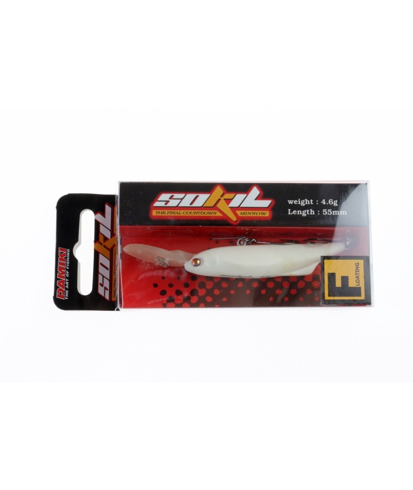 DAMIKI - Minnow - Sokil 55-007 - 4,6 g - 55 mm - Floating - Cream White - AZ607