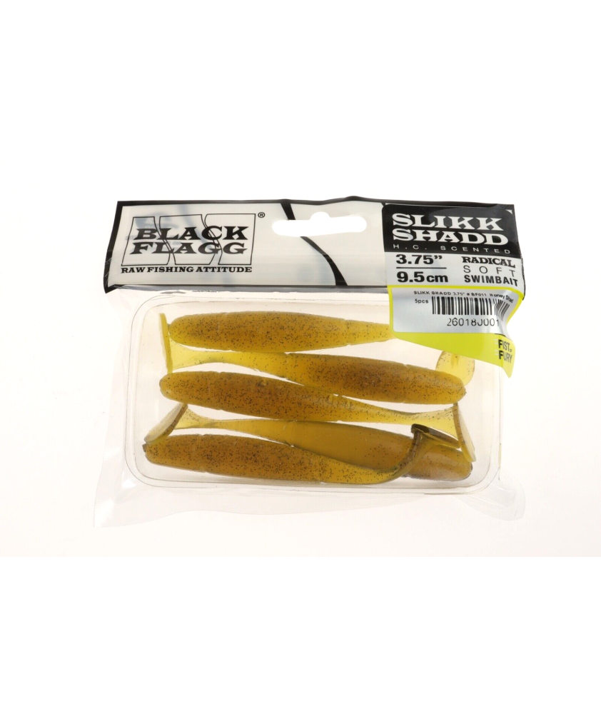 BLACK FLAGG - Slikk Shad BF011 - 3.75" 9,5 cm - Honey Shad - 5 pezzi - AZ623