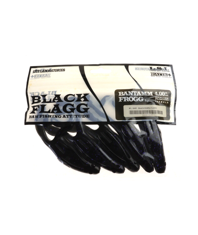 BLACK FLAGG Bantamm Frogg BF045F 4.00" 10 cm Black Purple Flakes 5 pezzi - AZ626