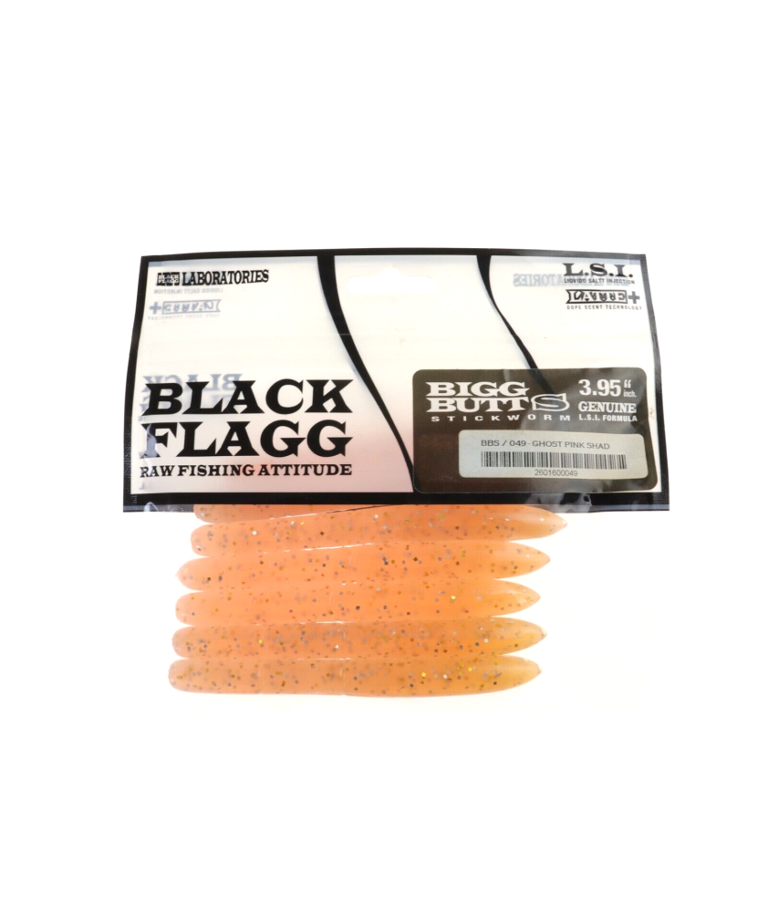 BLACK FLAGG Big Butt S BBS049 - 3.95" 10 cm Ghost Pink Shad 7 pezzi - AZ635