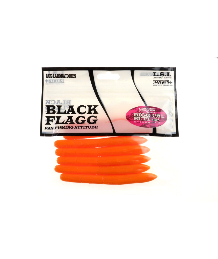 BLACK FLAGG - Big Butt S BBS041 - 3.95" - 10 cm - Hot Orange - 7 pezzi - AZ639