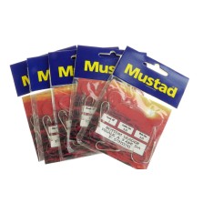 MUSTAD 5 bustine finale a 3 ami - Hook 5 Leader Line 0.35 Main Line 0.45 AZ665