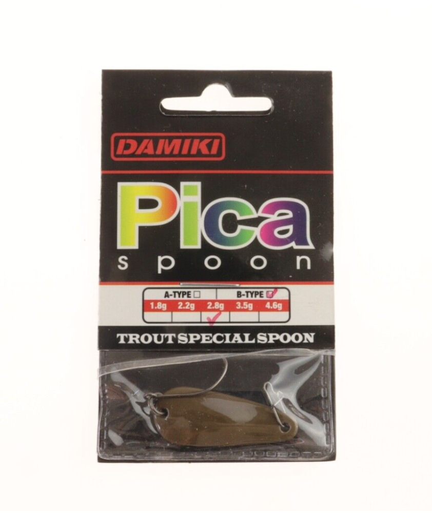 DAMIKI - PICA Micro SPOON - Trout Special - 2.8 g - A Type - Dark Brown - AZ720