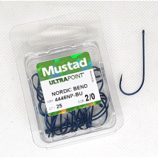 Ami da pesca con occhiello MUSTAD - Ref. 4446NP-BU - Size 2/0 - Pezzi 25 - EF88