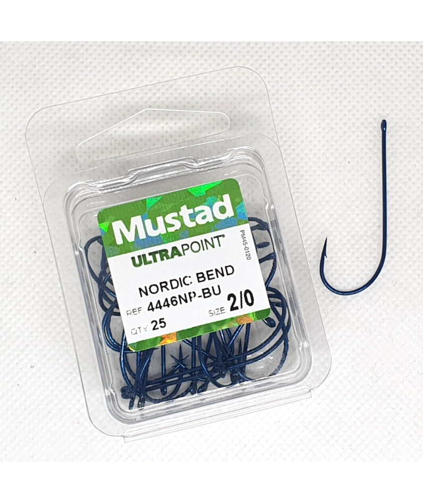 Ami da pesca con occhiello MUSTAD - Ref. 4446NP-BU - Size 2/0 - Pezzi 25 - EF88