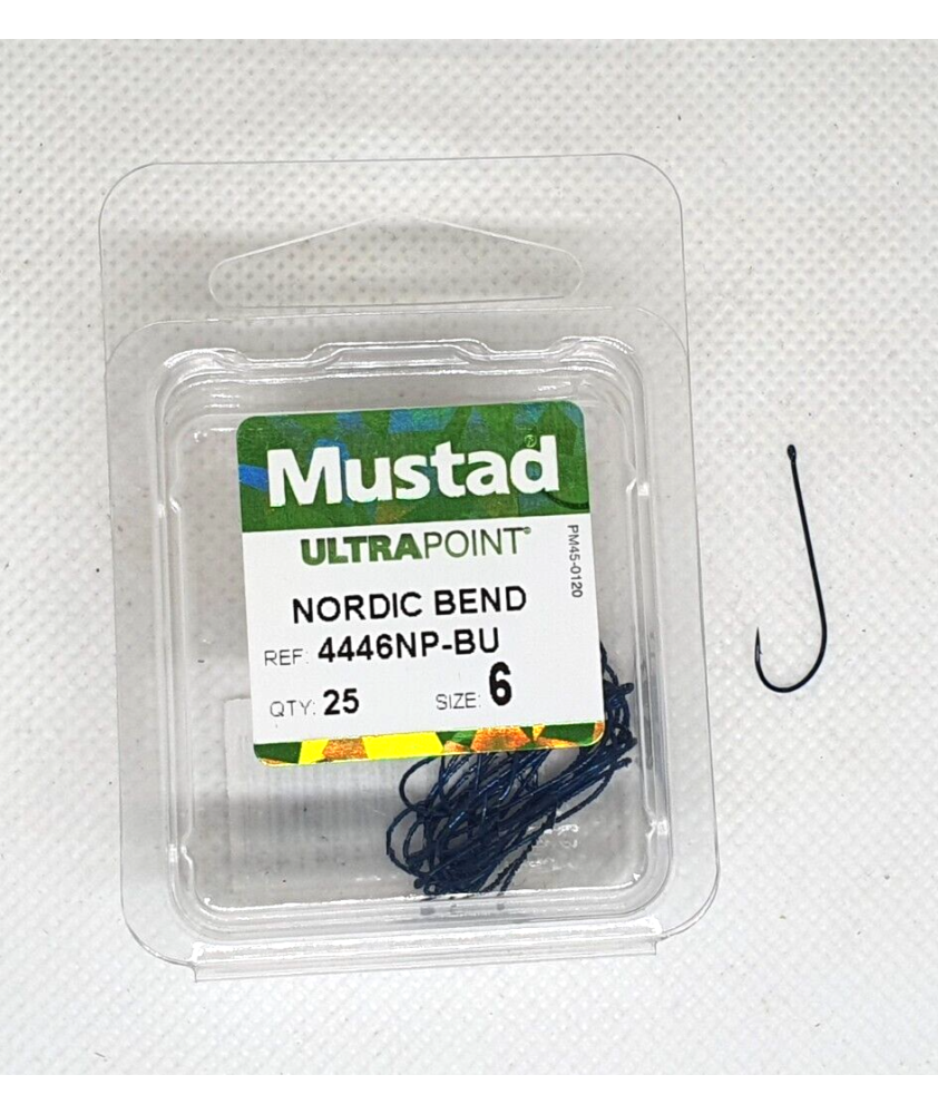 Ami da pesca con occhiello MUSTAD - Ref. 4446NP-BU - Size 6 - Pezzi 25 - EF89