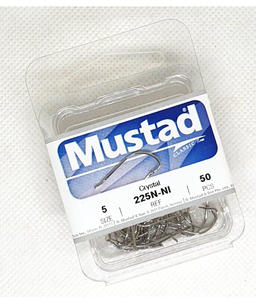 Ami da pesca MUSTAD - Ref. 225N-NI - Size 5 - Pezzi 50 - EF91