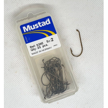 Ami da pesca con occhiello MUSTAD - Ref. 539E - Size 2 - Pezzi 25 - EF100