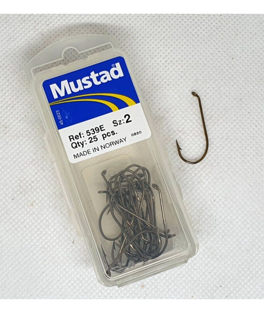 Ami da pesca con occhiello MUSTAD - Ref. 539E - Size 2 - Pezzi 25 - EF100