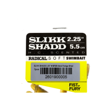 BLACK FLAGG Slikk Shadd BF005 - 2.25" - 5.5 cm Gold Forage Shad 7 pezzi - AZ641