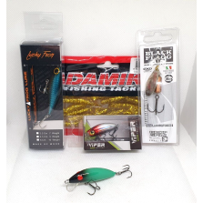 Lotto di 4 esche Lago Trota Bass + 1 Real Winner Originale Nuovo - EF155