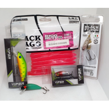 Lotto di 4 esche Lago Trota Bass + 1 Real Winner Originale Nuovo - EF156