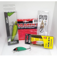 Lotto di 4 esche Lago Trota Bass + 1 Real Winner Originale Nuovo - EF158