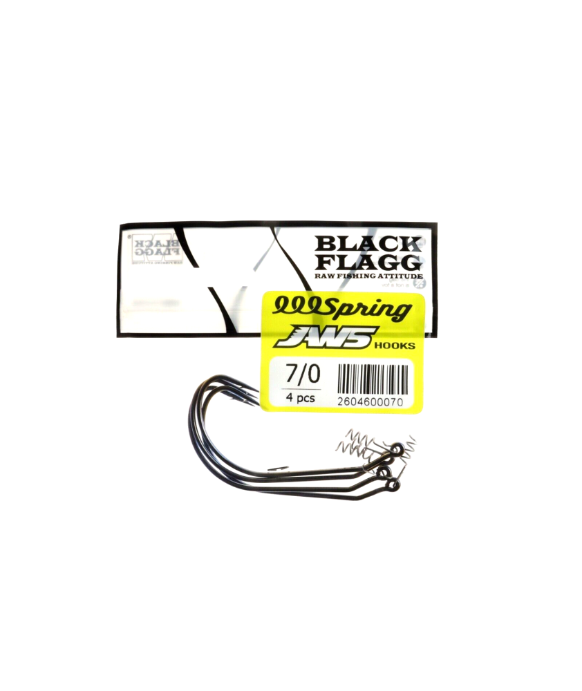 BLACK FLAGG - SPRING JAWS HOOKS - Size 7/0 - 4 pezzi - AZ834