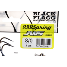 BLACK FLAGG - SPRING JAWS HOOKS - Size 8/0 - 3 pezzi - AZ833